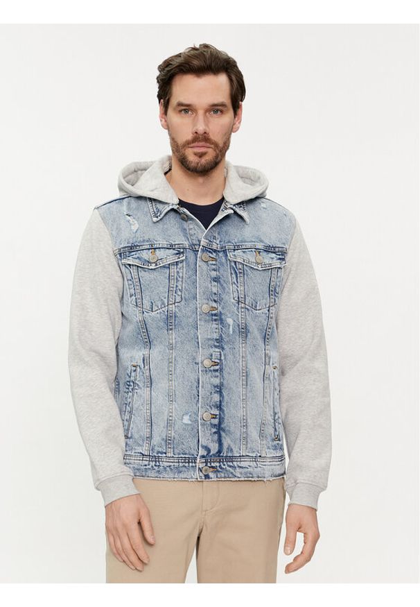 Jack & Jones Kurtka jeansowa Jean 12249233 Niebieski Regular Fit. Kolor: niebieski. Materiał: bawełna