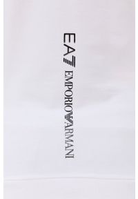 EA7 Emporio Armani Bluza 8NTM36.TJCQZ damska kolor biały z kapturem gładka. Okazja: na co dzień. Typ kołnierza: kaptur. Kolor: biały. Długość rękawa: długi rękaw. Długość: długie. Wzór: gładki. Styl: casual #4