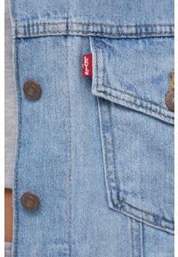 Levi's® - Levi's kurtka jeansowa damska przejściowa. Okazja: na spotkanie biznesowe. Kolor: niebieski. Materiał: jeans. Styl: biznesowy
