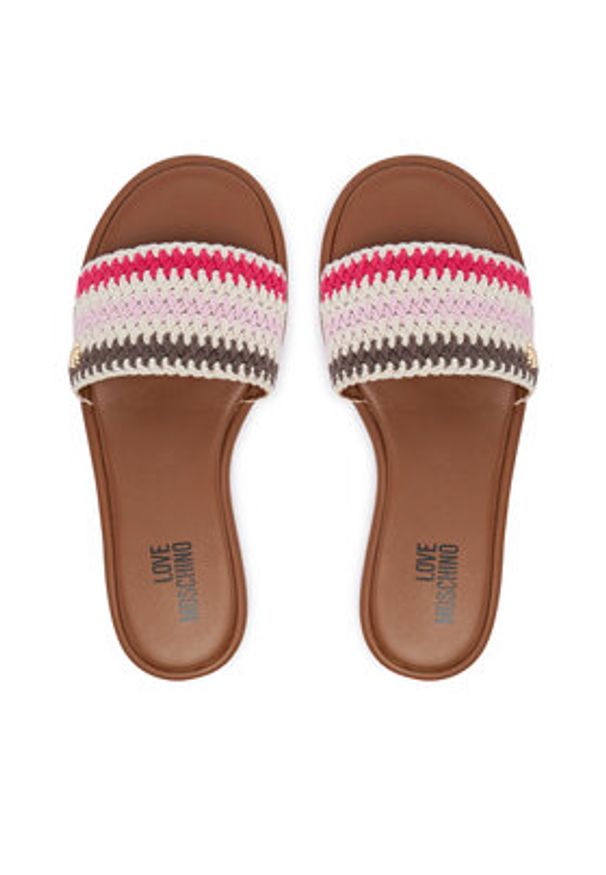 Love Moschino - LOVE MOSCHINO Klapki JA28242G0OJQB20A Kolorowy. Materiał: materiał. Wzór: kolorowy