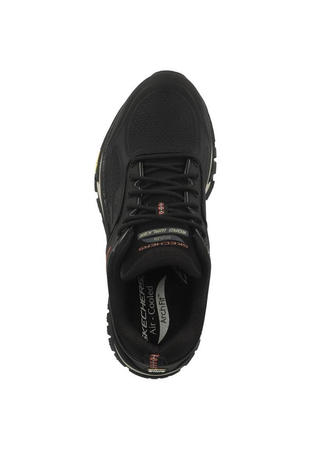 skechers - Buty do chodzenia męskie Skechers Arch Fit Road Walker. Zapięcie: sznurówki. Kolor: czarny. Materiał: guma, tkanina, skóra. Szerokość cholewki: normalna. Sport: turystyka piesza