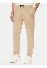 Guess Spodnie dresowe Korbin Z2BB05 FL04Q Beżowy Regular Fit. Kolor: beżowy. Materiał: bawełna