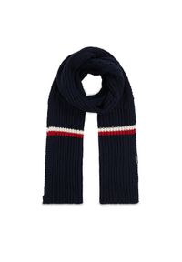 TOMMY HILFIGER - Tommy Hilfiger Szalik Monotype Chunky Knit Scarf AM0AM11507 Granatowy. Kolor: niebieski. Materiał: wełna, syntetyk