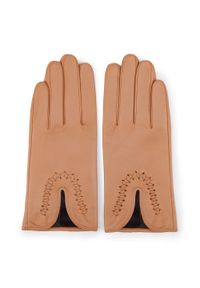 Wittchen - Damskie rękawiczki skórzane z wcięciem. Materiał: skóra. Styl: klasyczny #3
