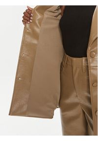 ROTATE Płaszcz przejściowy 1121422512 Brązowy Regular Fit. Kolor: brązowy. Materiał: skóra #4