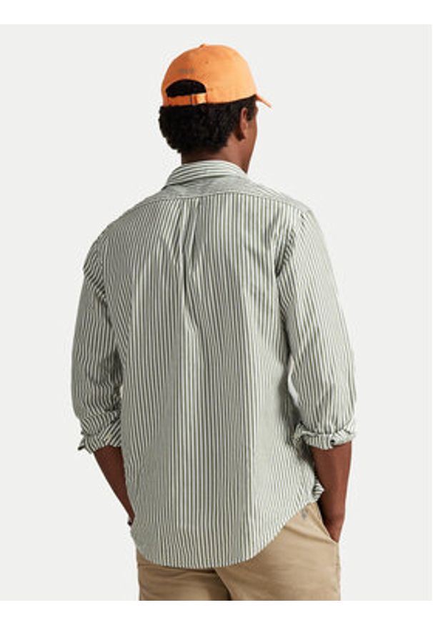 Polo Ralph Lauren Koszula 710B15595009 Zielony Custom Fit. Typ kołnierza: polo. Kolor: zielony. Materiał: bawełna