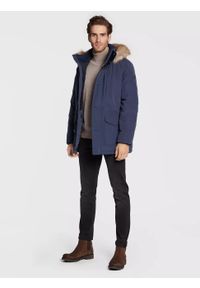Wrangler - WRANGLER PARKA JACKET MĘSKA KURTKA ZIMOWA NAVY W4E6X7114 112320173. Materiał: poliester, jeans, materiał, poliamid. Długość rękawa: długi rękaw. Długość: długie. Sezon: zima. Styl: klasyczny #8
