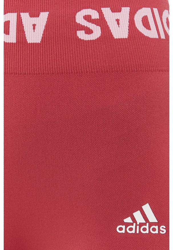 adidas Performance - Legginsy. Kolor: różowy. Materiał: materiał. Wzór: nadruk