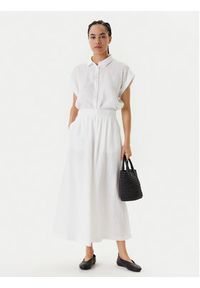 United Colors of Benetton - United Colors Of Benetton Spódnica trapezowa 4AGHD004L Écru Regular Fit. Materiał: len