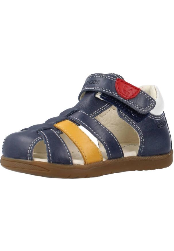Sandały Geox Model B Sandal Macchia Boy Kolor Niebieski. Kolor: niebieski. Materiał: skóra. Sezon: lato
