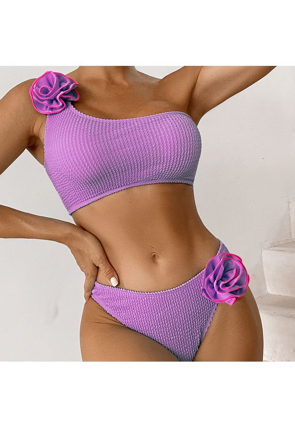 Intica - Kostium kąpielowy bikini z kwiatowym wzorem na lato Inna. Kolor: czarny. Materiał: materiał. Wzór: kwiaty