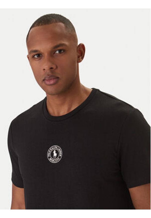 Polo Ralph Lauren T-Shirt 714P01951001 Czarny Slim Fit. Typ kołnierza: polo. Kolor: czarny. Materiał: wiskoza