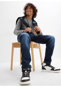 bonprix - Dżinsy ocieplane, regular fit, z podszewką dżersejową, straight. Kolor: niebieski #3