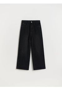 Reserved - Jeansy wide leg - czarny. Kolor: czarny #1