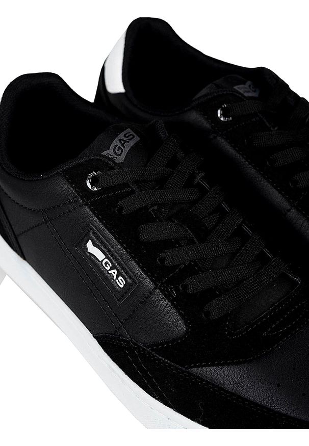 Gas Sneakersy "Jeb MIX" | GAM224121 | Jeb MIX | Mężczyzna | Czarny. Kolor: czarny. Materiał: skóra ekologiczna. Wzór: aplikacja