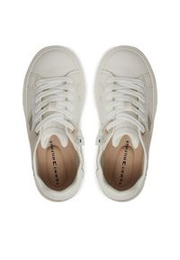 TOMMY HILFIGER - Tommy Hilfiger Sneakersy Flag Low Cut Lace-Up Sneaker T3A9-33202-1439 M Biały. Kolor: biały. Materiał: skóra