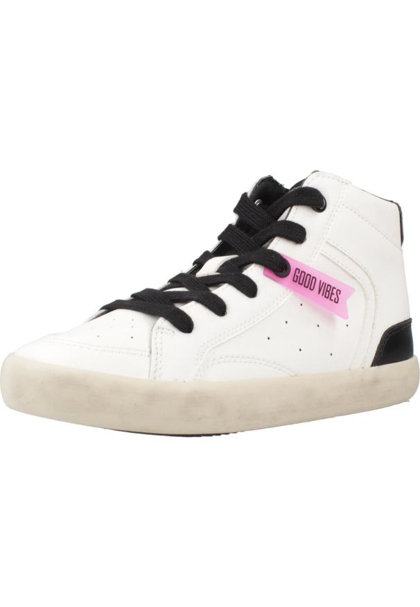 Geox - Buty GEOX J GISLI GIRL Biały. Kolor: biały. Materiał: tkanina, syntetyk. Sport: turystyka piesza