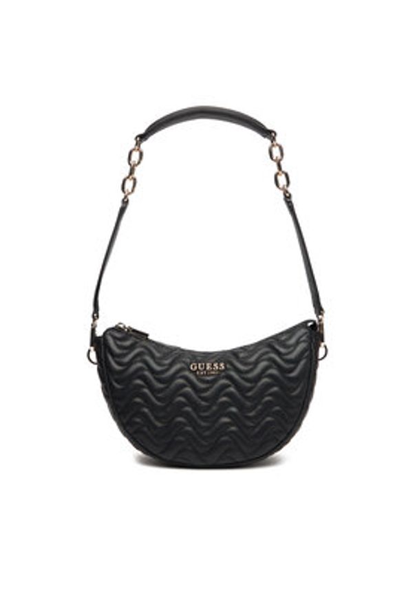 Guess Torebka Melisandra HWQG96 53180 Czarny. Kolor: czarny. Materiał: skórzane