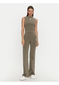 Guess Spodnie materiałowe Elea V4YB01 KCDN0 Khaki Slim Fit. Kolor: brązowy. Materiał: wiskoza #4