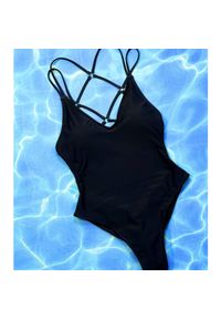 Intica - Strój kąpielowy jednoczęściowy z regulowanymi szelkami na plażę Henriikka. Kolor: czarny. Materiał: materiał #1