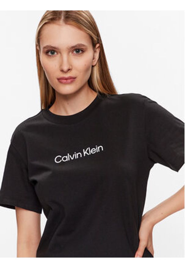 Calvin Klein T-Shirt Hero Logo K20K205448 Czarny Regular Fit. Kolor: czarny. Materiał: bawełna