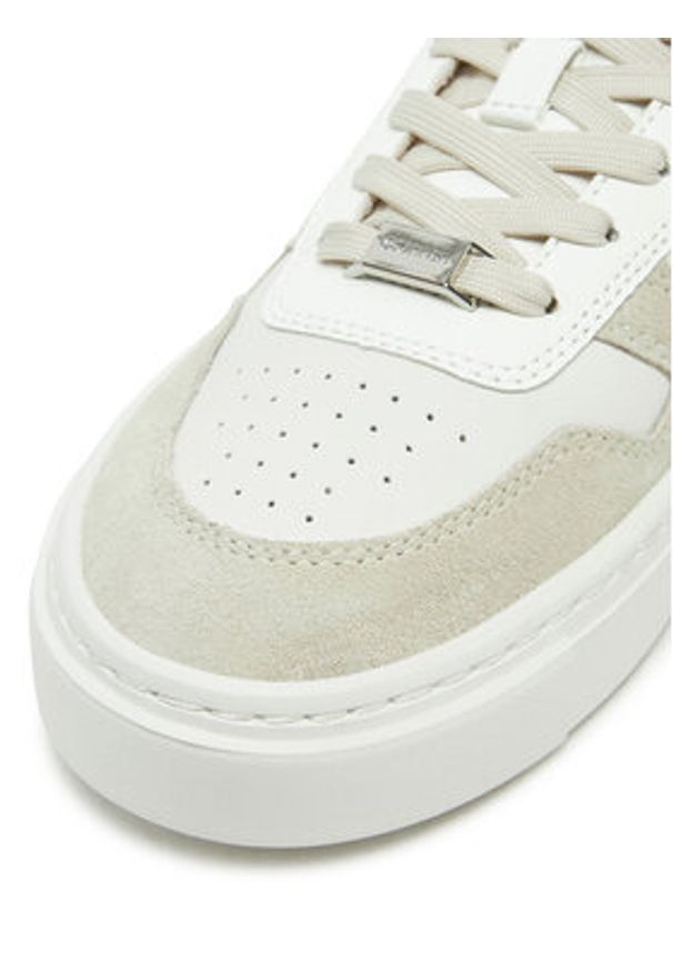 Calvin Klein Sneakersy Cupsole Lace Up HW0HW02470 Biały. Kolor: biały. Materiał: skóra