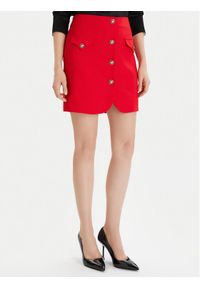 Morgan Spódnica mini 252-JADOR.F Czerwony Slim Fit. Kolor: czerwony. Materiał: bawełna #1