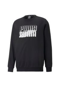 Bluza dresowa męska Puma POWER LOGO. Kolor: wielokolorowy, czarny. Materiał: dresówka