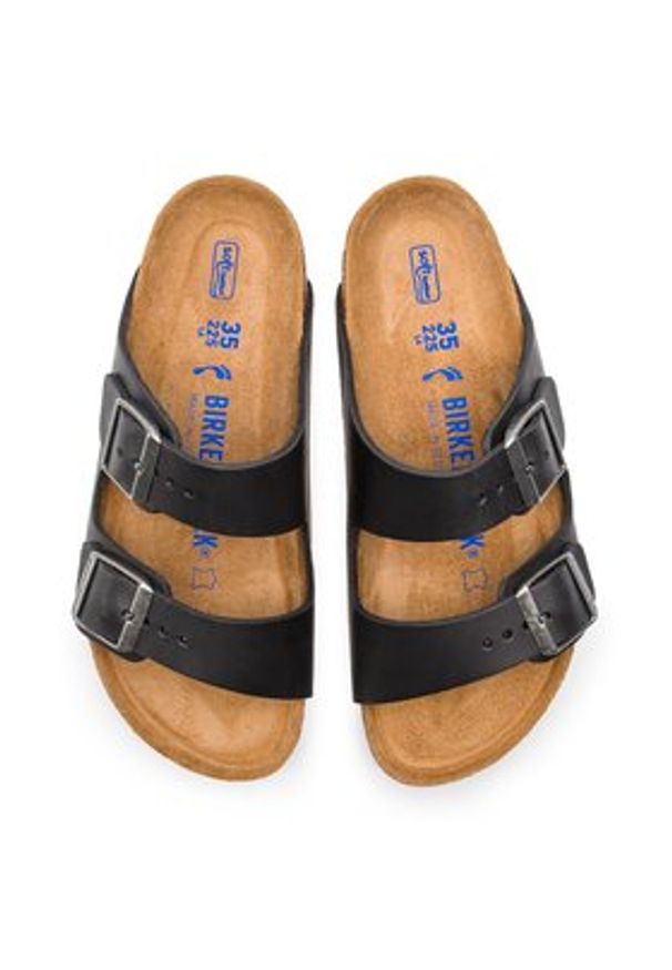 Birkenstock Klapki Arizona Bs 0752483 Czarny. Kolor: czarny. Materiał: skóra, nubuk