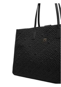 TOMMY HILFIGER - Tommy Hilfiger Torebka Th City Tote Mono Nylon AW0AW18163 Czarny. Kolor: czarny. Materiał: skórzane #5