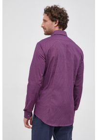 Calvin Klein Koszula męska kolor fioletowy slim z kołnierzykiem klasycznym. Typ kołnierza: kołnierzyk klasyczny. Kolor: fioletowy. Materiał: tkanina. Styl: klasyczny #3