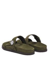 Tory Burch Klapki 183266 Zielony. Kolor: zielony. Materiał: zamsz, skóra #3