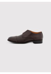 Pako Lorente - PAKO LORENTE - Ciemnobrązowe eleganckie buty męskie. Kolor: brązowy. Materiał: skóra. Styl: elegancki #8