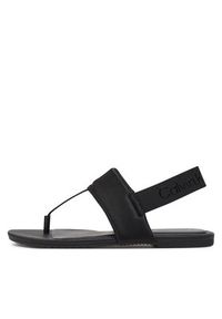 Calvin Klein Jeans Sandały Flat Sandal Toepost Dc YW0YW01344 Czarny. Kolor: czarny