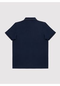 Pako Lorente - PAKO LORENTE - Granatowy t-shirt polo na guziczki. Okazja: na co dzień. Typ kołnierza: polo. Kolor: niebieski, oliwkowy. Materiał: bawełna, poliester. Sezon: jesień. Styl: casual #3