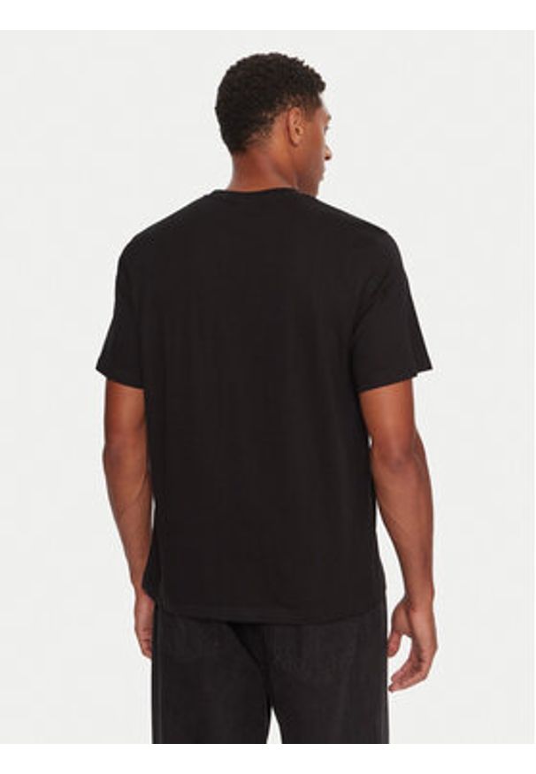 Reebok T-Shirt RK25141CCM Czarny Regular Fit. Kolor: czarny. Materiał: bawełna