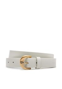 Calvin Klein Jeans Pasek Damski Casual Pin Buckle 25Mm LV04K7009G Biały. Kolor: biały. Materiał: skóra