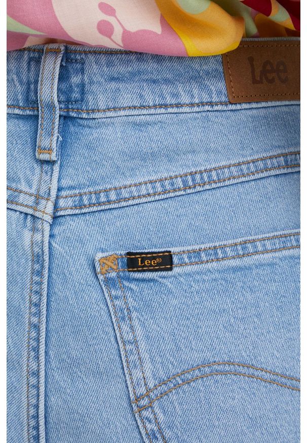 Lee jeansy STELLA TAPERED MID ALTON damskie high waist. Stan: podwyższony. Kolor: niebieski