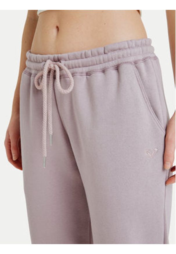 Roxy Spodnie dresowe Surf Stoked Pant Brushed ERJFB03491 Fioletowy Regular Fit. Kolor: fioletowy. Materiał: syntetyk, bawełna
