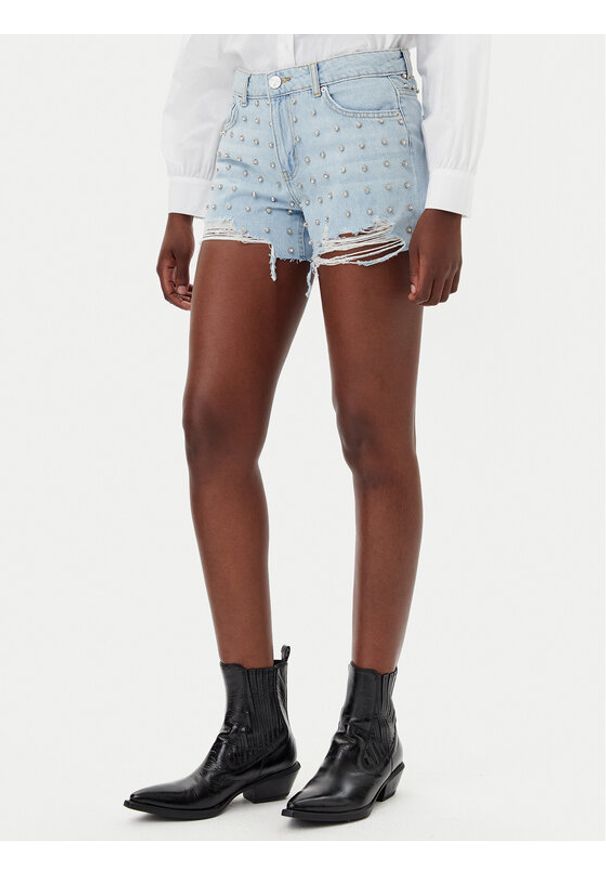 Fracomina Szorty jeansowe FR25SV6013D419R9 Niebieski Regular Fit. Kolor: niebieski. Materiał: bawełna