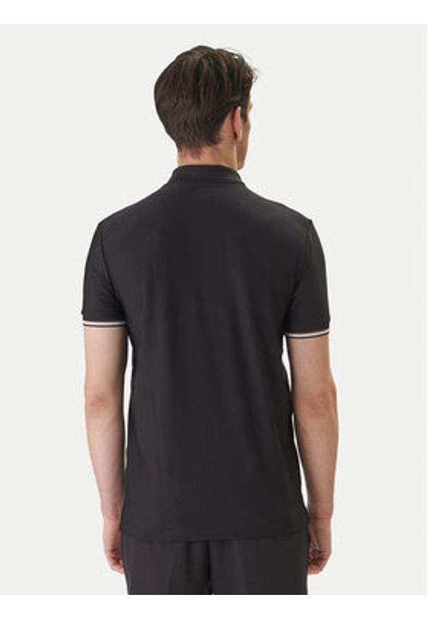BOSS Polo Chip Hexa 50554561 Czarny Regular Fit. Typ kołnierza: polo. Kolor: czarny. Materiał: syntetyk
