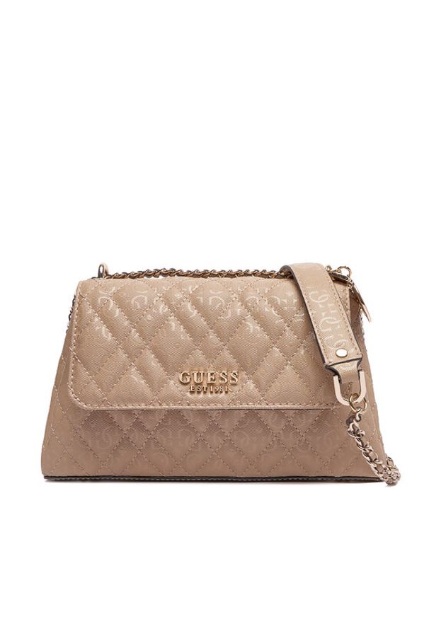 Guess Torebka Isemay HWGG96 28210 Beżowy. Kolor: beżowy. Materiał: skórzane