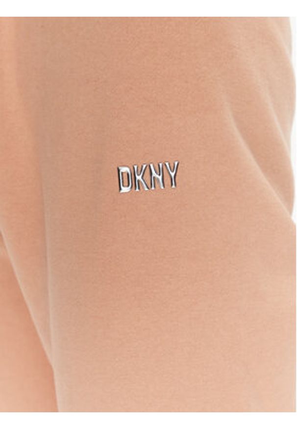 DKNY Sport Spodnie dresowe DP2P3114 Brązowy Regular Fit. Kolor: brązowy. Materiał: syntetyk, bawełna