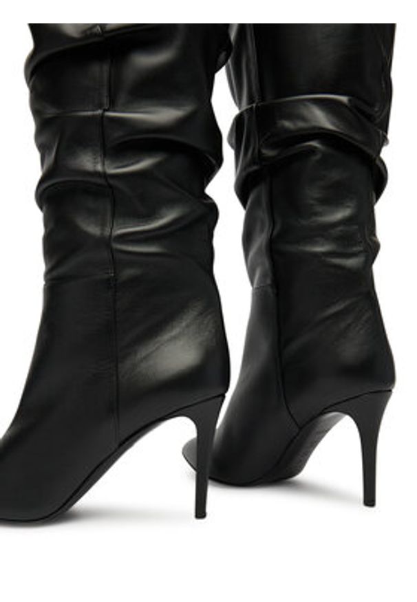 Pollini Kozaki SA26038M0NTE0000 Czarny. Kolor: czarny. Materiał: skóra