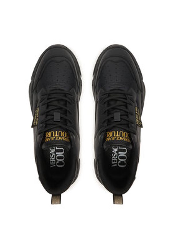 Versace Jeans Couture Sneakersy 80VA3SC2 ZPB71 899 Czarny. Kolor: czarny. Materiał: skóra