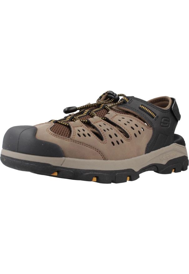 skechers - Buty trekkingowe męskie Skechers Tresmen. Zapięcie: rzepy. Kolor: brązowy. Materiał: materiał, syntetyk. Szerokość cholewki: normalna