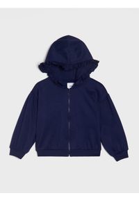Sinsay - Rozpinana bluza z kapturem - granatowy. Typ kołnierza: kaptur. Kolor: niebieski #1