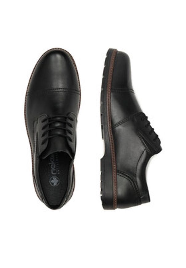 Rieker Półbuty 10521-00 Czarny. Kolor: czarny. Materiał: skóra