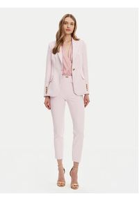 Elisabetta Franchi Marynarka GI-144-51E2-V560 Różowy Regular Fit. Kolor: różowy. Materiał: syntetyk #5