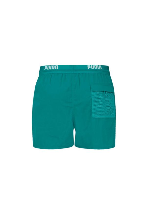 Kąpielówki męskie Puma, Track Shorts, turkusowym. Kolor: zielony. Materiał: poliester. Długość: krótkie
